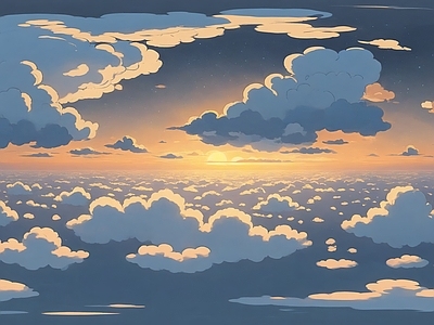 现代天空HDR 云彩动漫天空