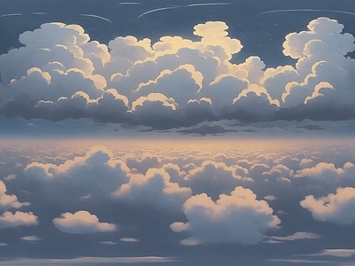 现代天空HDR 云彩动漫天空