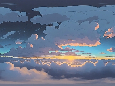 现代天空HDR 云彩动漫天空
