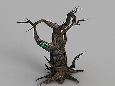 现代魔兽世界游戏场景树木装饰