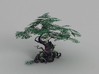 现代魔兽世界游戏场景树木装饰
