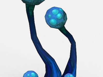 现代魔兽世界异形蘑菇场景装饰