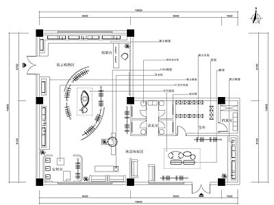 现代服装店 服装店 女装店 专卖店 施工图