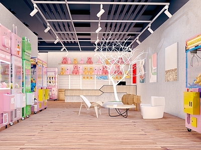 现代其他休闲娱乐空间 抓娃娃店 抓娃娃机 抓娃娃 游戏店 儿童游戏