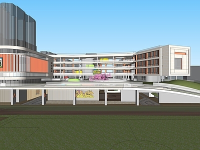 现代学校建筑 现代风格小学