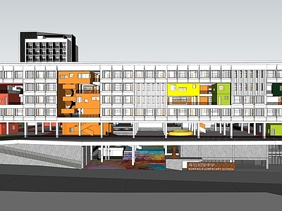 现代学校建筑 现代风格学校