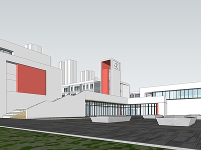 现代学校建筑 现代风格小学