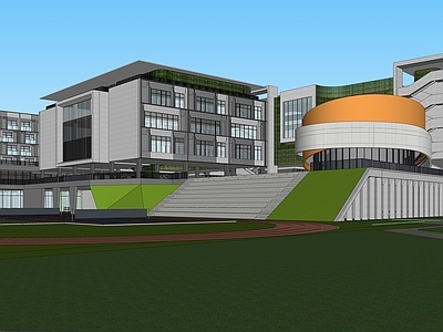 现代学校建筑 现代风格学校