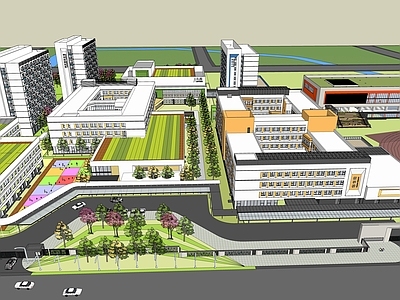 现代学校建筑 现代风格学校