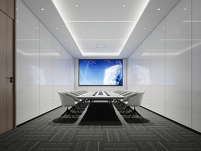 现代会议室 小型会议室 办公会议室 白色烤漆板 酒店会议室 培训会议室