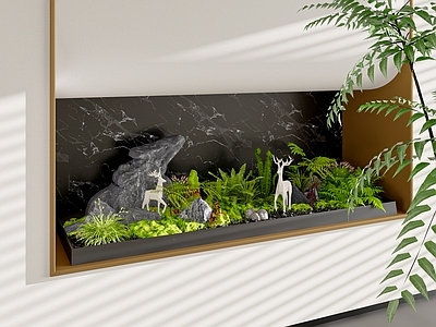 现代其他局部景观 端景 植物 微景观