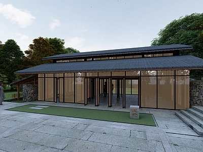 中式新中式其他公共建筑 乡村驿站 驿站 美丽乡村 景观建筑 图书馆