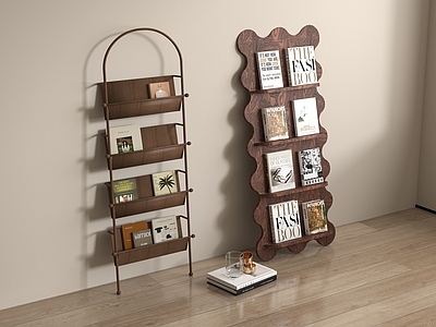 中古奶油书架 中古奶油书架 装饰架 书架 中古书架 落地书架 书柜