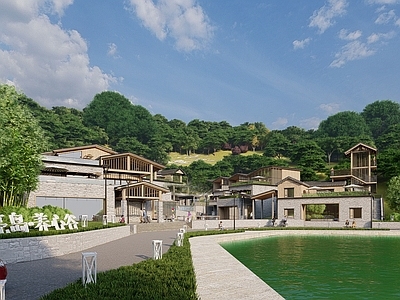 现代民宿建筑 山地民宿建筑