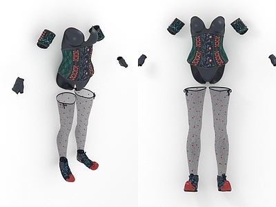 衣服 连身衣 胸衣 手套 女性服装 女装