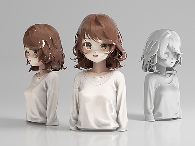 女人 女孩 女人 半身像 雕塑 手办