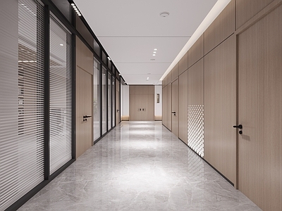 现代其他办公空间 现代办公过道