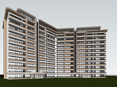 现代小区建筑 公建化小区