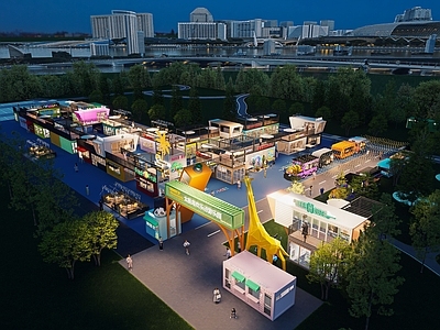 集装箱 集装箱商业 商业街 潮玩夜市