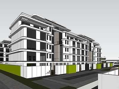 现代小区建筑 精细化