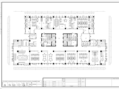 现代新中式整体办公空间 整体办公空间 平面布置图 天花定位图 尺寸图 平面图