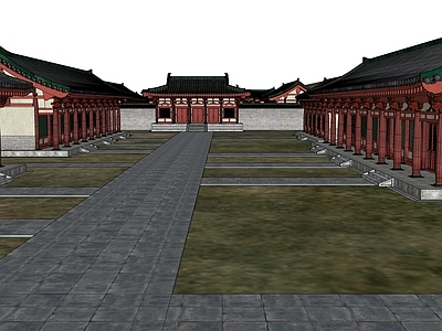 中式古建筑 中国古建筑 大明