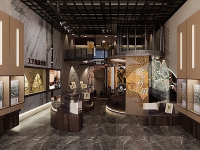 现代其他文化空间 书画展览 书画展室