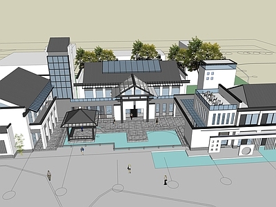 现代新中式小公建 新中式会所