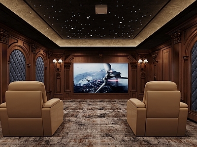 美式欧式电影院 美式影音室