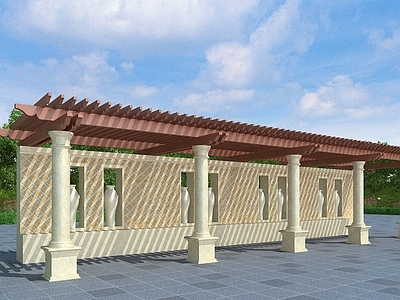 现代欧式廊架 景观廊架