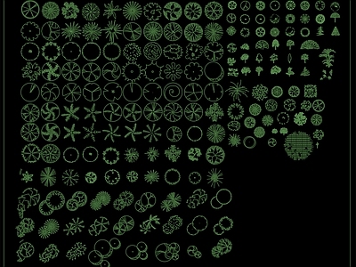 现代欧式综合植物图库 常用园林植物图库 2025年新版植 施工图