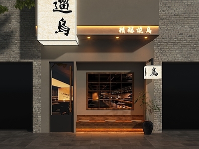 日式门头 日式门头 日料店门头 日式烧鸟门头 寿司店门头 日式串烧门头