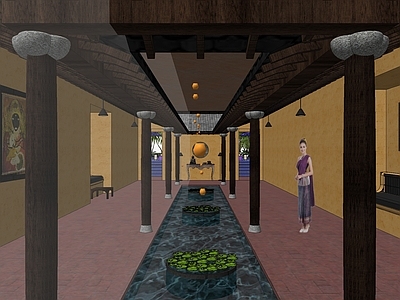 现代商业景观 酒店度假庭院 示范区景观