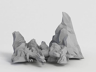 现代游戏龙造型假山