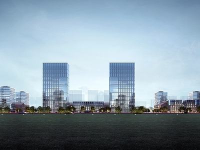 现代轻奢商业街 商业综合体设计 城市商务中心设计 未来办公空间设计 商业街商墅酒店