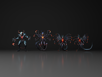 飞行类动物 魔兽 火焰恶魔 恶魔之王地狱领主 地狱恶魔 妖怪 魔兽 妖魔
