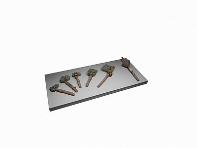 原木博物馆 石器石斧石铲展品