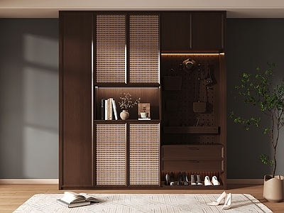 侘寂鞋柜 鞋柜设计 鞋柜 成品鞋柜 隔断鞋柜 玄关鞋柜