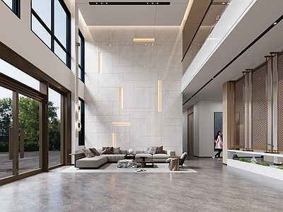 现代办公大厅 现代办公大厅 公司前台