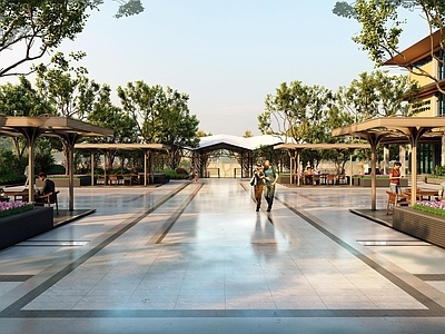 新中式办公景观 办公园区