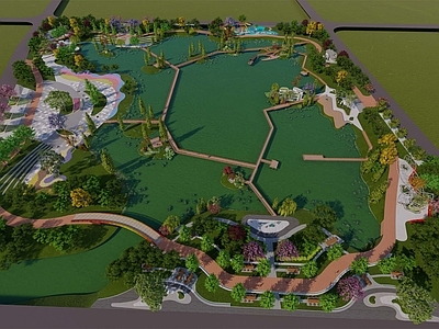 现代滨水景观 滨水景观 湿地景观 湿地公园