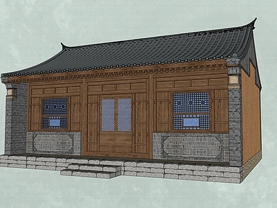 中式古建筑 中式古民居 西北民居 木制古建筑
