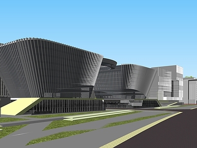 现代商场建筑 商业综合体 综合商贸区 现代商业 空中连廊 商业内街