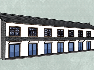 中式商业街 中式仿古沿街商业 沿街商业建筑 仿古沿街商业建筑