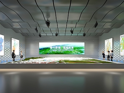 现代其他展厅 产业园区规划展厅 园区建设成果展厅 城市规划展览馆 总规互动演绎 大屏幕展示造型墙