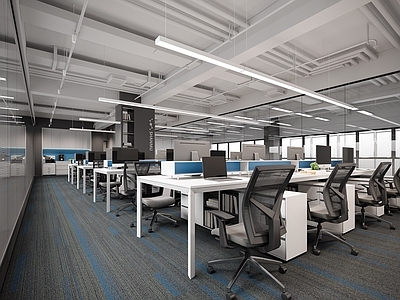 现代办公区 现代开放式办公室