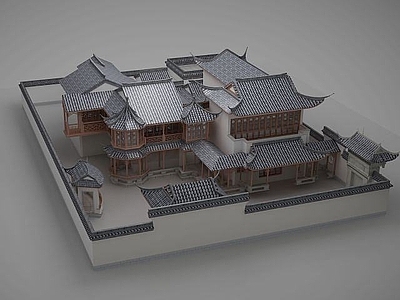 现代古建筑院子群落