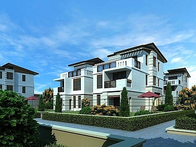 现代别墅建筑外观