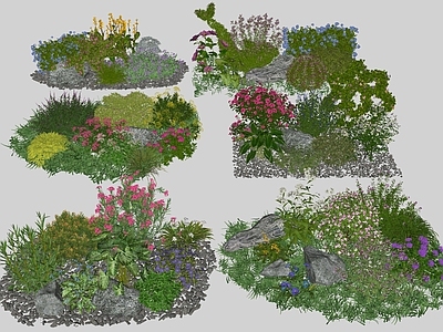 植物组合 绿植组团 花镜 景观植物 植物堆 花草组合 花草 植物组合 花卉 花境组团