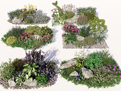 植物组合 绿植组团 花镜 景观植物 植物堆 花草组合 花草 植物组合 花卉 花境组团